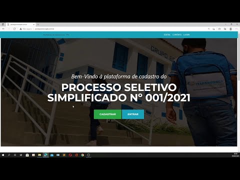 INSCRIÇÃO NO PROCESSO SELETIVO 2021 (TUTORIAL)