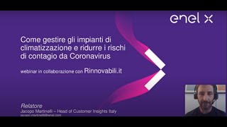 Webinar [PODCAST] "Come gestire la climatizzazione per ridurre il rischio di contagio"