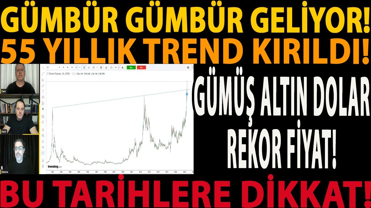 GÜMBÜR GÜMBÜR GELİYOR! 55 YILLIK TREND KIRILDI! GÜMÜŞ ALTIN DOLAR REKOR FİYAT! BU TARİHLERE DİKKAT!