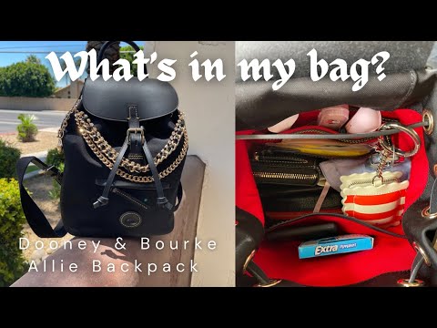 Dooney & Bourke Allie backpack REVIEW // Does IPad fit? What’s in my bag? Robin Cookie