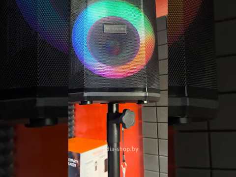 фото портативная колонка s1088 с микрофоном и подсветкой, работа от аккумулятора и от сети, беспроводная 0