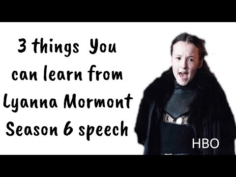 Lyanna Mormont Speech Analysis Game of Thrones 6x10  'King in the North!'   Lyanna Mormont Speech