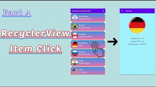 RecyclerView OnClickListener to new Activity | Part 4