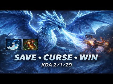 Dota 2 Gameplay - Perfect Winter Wyvern Saves & Curses | 2/1/29 Support Gameplay | [Turbo Mode]