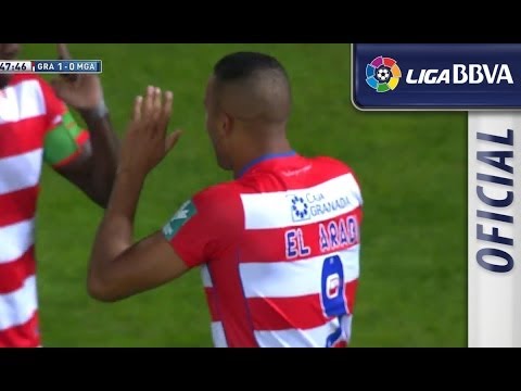 Gol de El Arabi (1-0) en el Granada CF - Málaga CF - HD