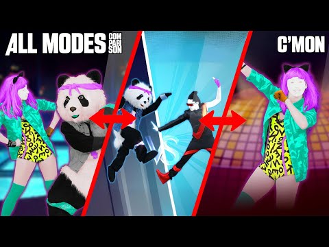 JUST DANCE COMPARISON - C'MON [ALL MODES]