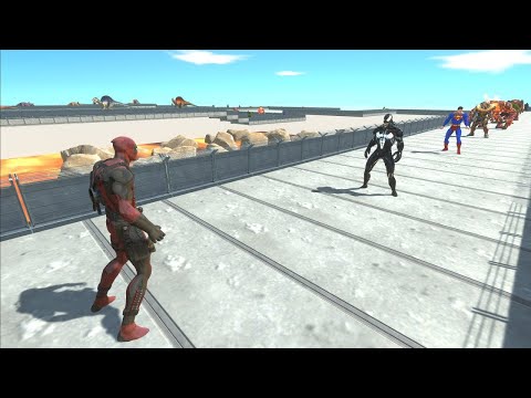 DEADPOOL LAVA DEATH RUN - Animal Revolt Battle Simulator