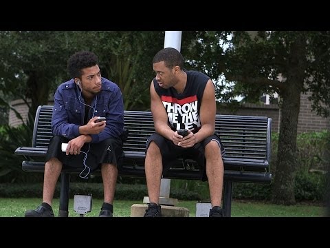 Black Man Staring at People