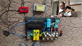 Trying out different tones from my Nevada Tanglewood strat copy and my recent pedalboard