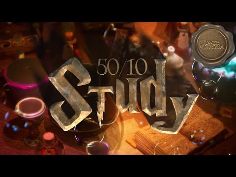 Hogwarts Potions Study 🫧Pomodoro 50/10 + Potions, Fireplace, Distant Thunder Sounds for Focus