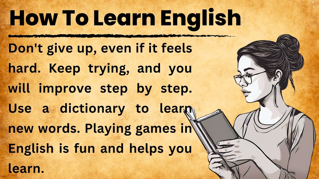How To learn English || Practice English Speaking || Graded Reader || learn English SSE