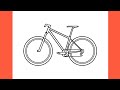 How to draw a SPORTS BICYCLE easy / drawing mountain bike step by step