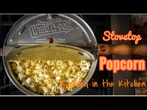 Part of a video titled WHIRLEY POP STOVETOP POPCORN POPPER - YouTube