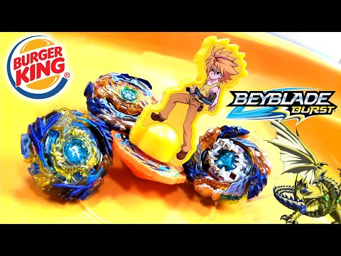 BURGER KING NEW FAFNIR + Free De La Hoya EPIC MINI Beyblade Burst Evolution Toys
