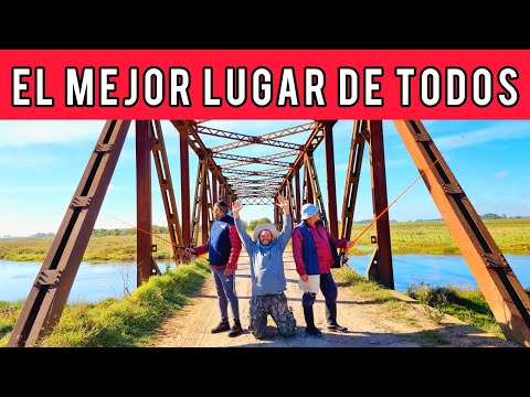 Mucha pesca y aventuras sobre el arroyo saladillo, puente de fierro Emiliano Reynoso, MJ-PESCA