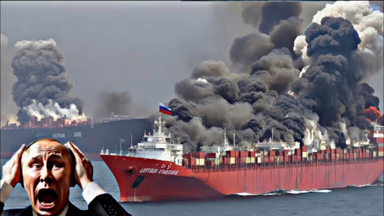 1 Minute Ago! Cargo Ship Carrying 70 Pounds of Russian Olive Oil Destroyed by Ukrainian F-16s