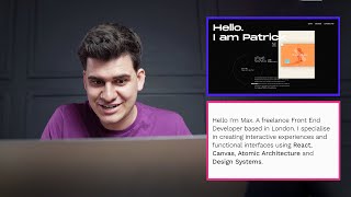 Web Developer Reacts to MINIMALISTIC Personal Portfolios