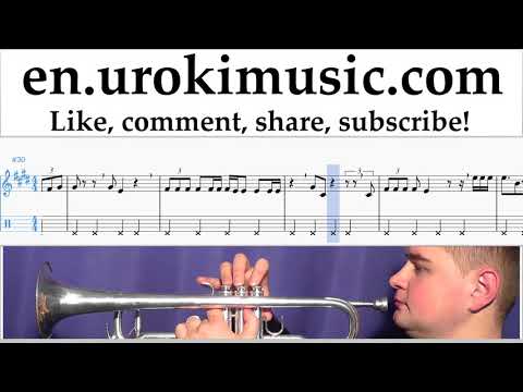 Trumpet lessons Jonas Blue - Mama Sheet Music Tutorial Part#2 um-i352