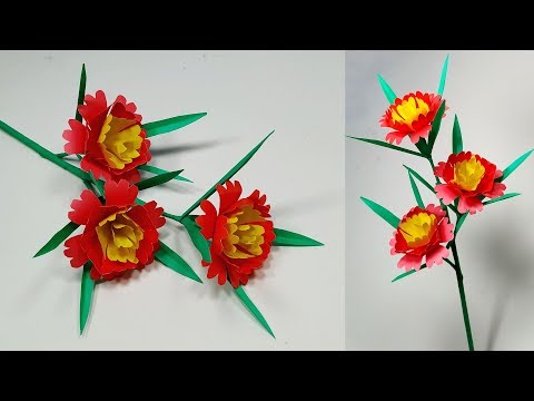 Homemade Ideas: Decoration Paper Stick Flower| DIY Stick Flower with Paper| Jarine's Crafty Creation Video