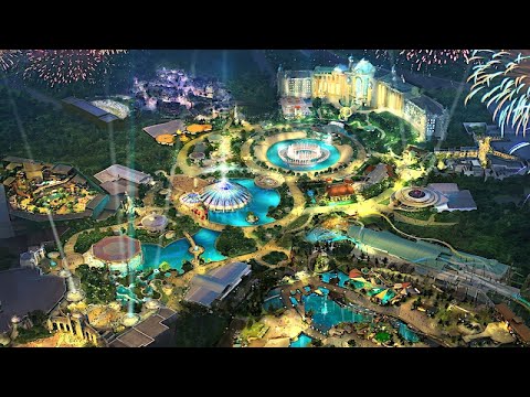 Sky 6 flies over construction area for Universal's Epic Universe