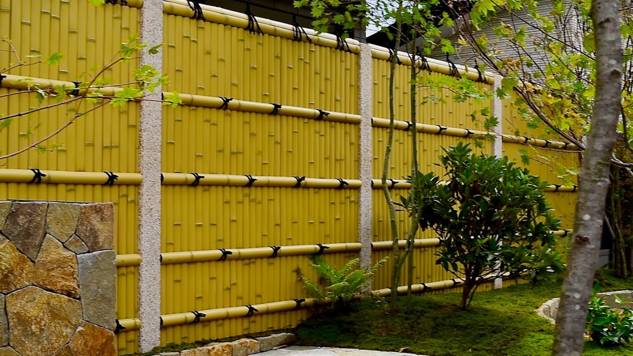 長く美しさを保つ耐久竹垣｜鹿児島の庭の背景を彩る和モダン日本庭園デザイン