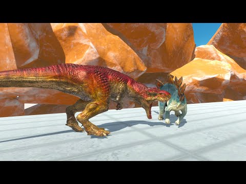 T-REX ON STONE BRIDGE vs ALL UNITS - Animal Revolt Battle Simulator