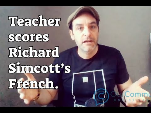 How's Richard Simcott’s French? Teacher scores, or rather tries to.