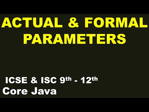 Actual Formal Parameters In Java Function In Java