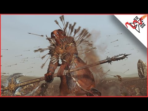 10530 SAVAGE ORC ARRER BOYZ vs 30 DRAGON OGRE SHAGGOTHS - Total War: WARHAMMER