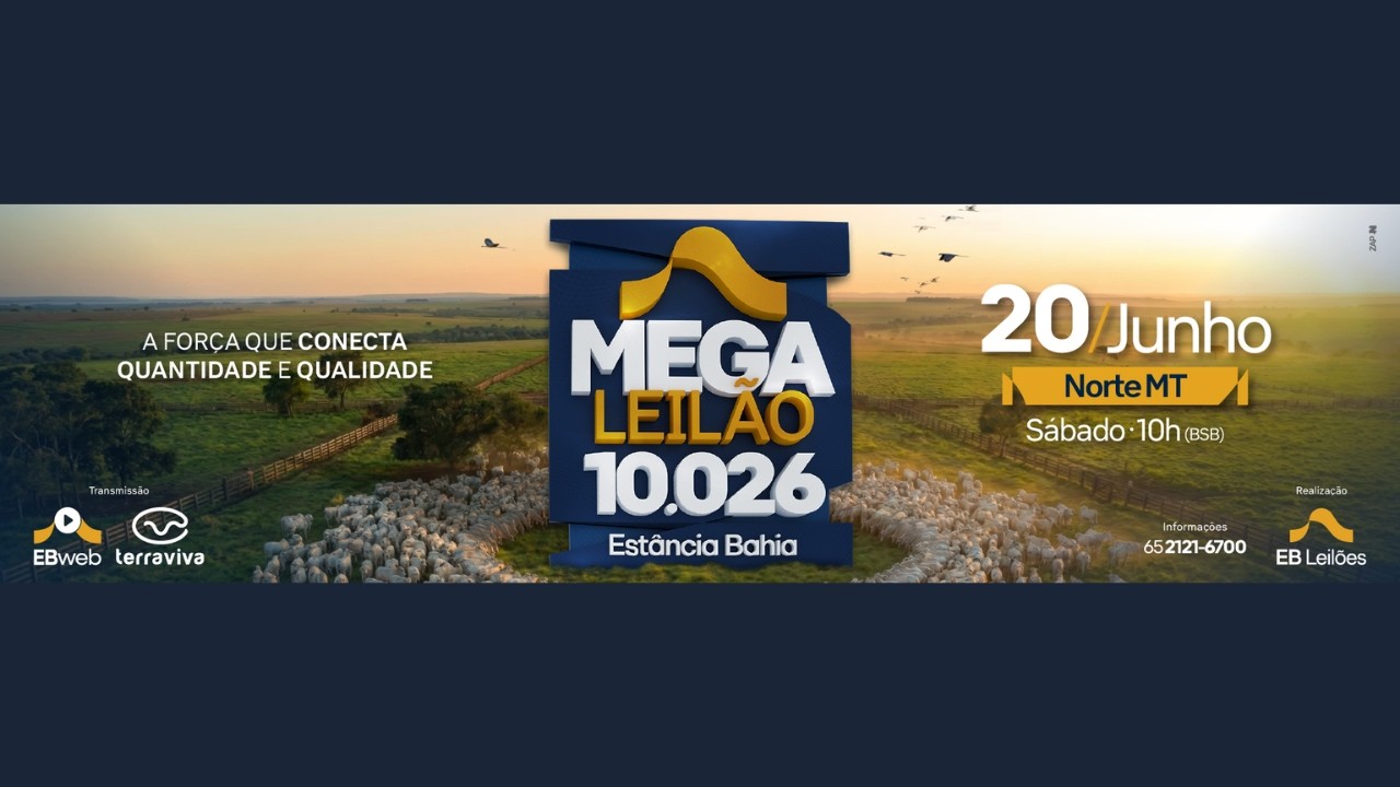 MEGA LEILÃO 10.026 - ETAPA NORTÃO (PARTE 1) | 20/06/2026 – 10H