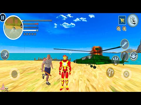 Flying Iron Rope Hero Vegas Gangster - Android Gameplay