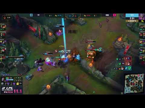 EDG Viper insane 3 v 5 with Aphelios, Viper BEST ADC in the world ? | Week 4 Day 1 EDG vs TT Game 1