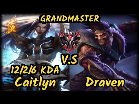 Freeze (CAITLYN) vs DRAVEN - 12/2/6 KDA BOTTOM ADC GAMEPLAY - EUW Ranked GRANDMASTER
