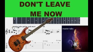 #DON'T LEAVE ME NOW#SUPERTRAMP#|Guitar Tab| TUTORIAL#Mastertabs#BestFreeYoutubeMusic#FREE GUITAR ALL