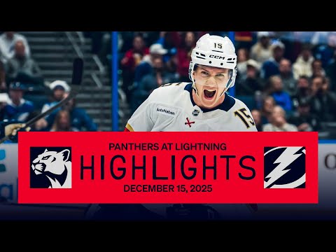 Panthers at Lightning Highlights | Reino Shines in Rivalry Battle | 12.15.25