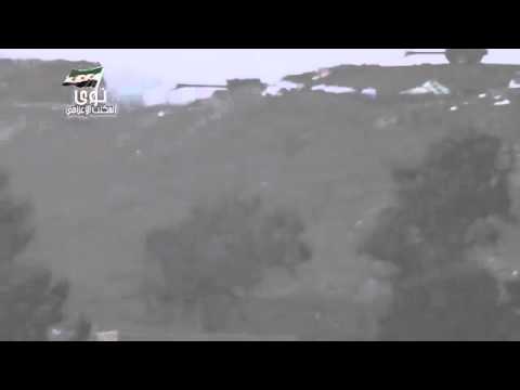 استهداف وتدمير عربة شيلكا لقوات النظام في تل الهش في ريف ردعا بواسطة قذيفة دبابة من قبل لواء أحرار نوى