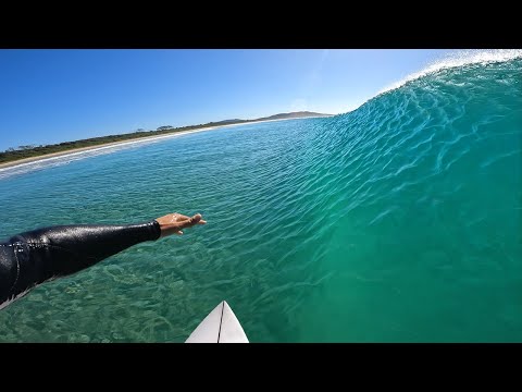 SURFING MAGIC WAVES UP THE COAST! (RAW POV)