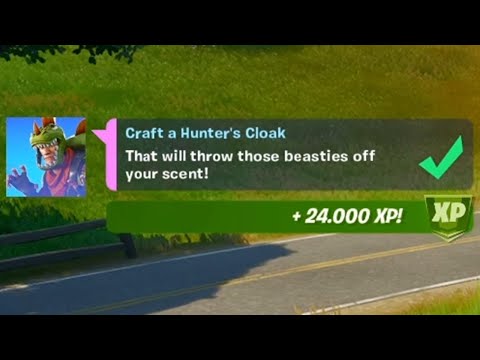 CRAFT A HUNTER'S CLOAK CHALLENGE QUEST GUIDE | Fortnite