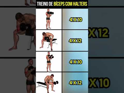 Treino de bíceps com halteres | TREINO DE  MUSCULAÇÃO #shorts