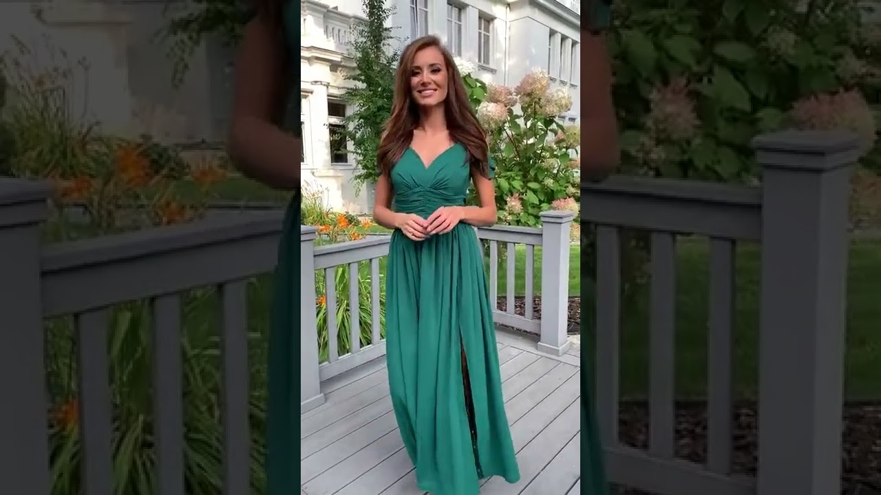 Szyfonowa sukienka wieczorowa