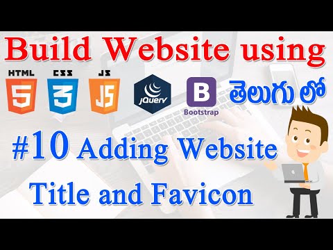 10 How to Build Website using Html CSS JS jQuery Bootstrap Adding Website Title and Favicon
