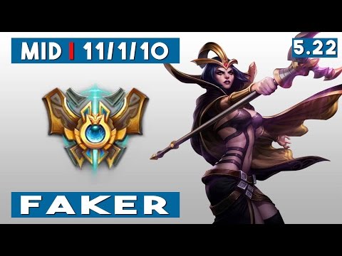 SKT T1 Faker | Leblanc vs Lissandra | Mid | Preseason 6 | Patch 5.22 | LoL KR Challenger