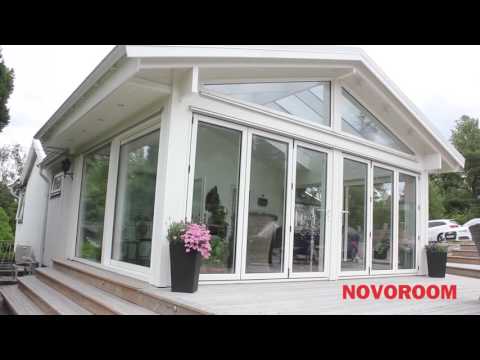 Kombiparti Dörrar Novoroom Extreme 2-glas 2 Skjutbara & 2 Fasta