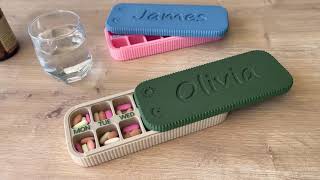 Travel Size 7 Day AM PM Pill Box with Lid