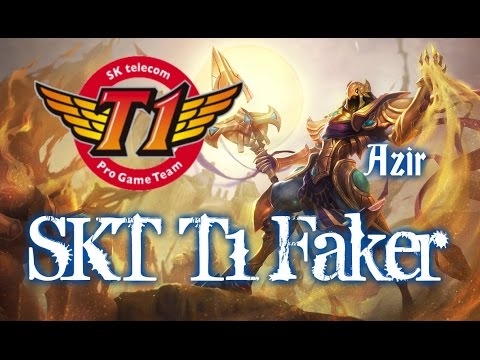 SKT T1 Faker AZIR vs Lulu Mid Lane - League of Legends Ranked Korean