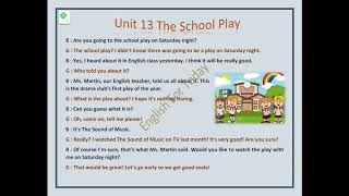 Unit 13 The School Play