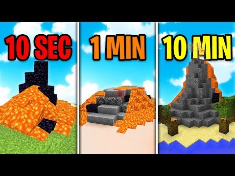 COME CREARE UN VULCANO EPICO IN 10 MINUTI - Minecraft ITA