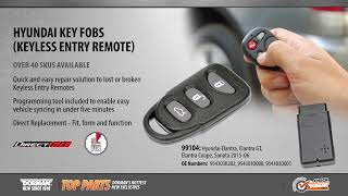 Keyless Entry Remote 2007-2016 Hyundai Elantra, 2013-2014 Hyundai Elantra Coupe, 2006-2014 Hyundai Sonata - 4-Button - video thumbnail 2