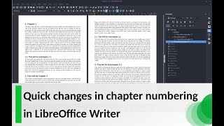 Quick changes in chapter numbering in LibreOffice Writer