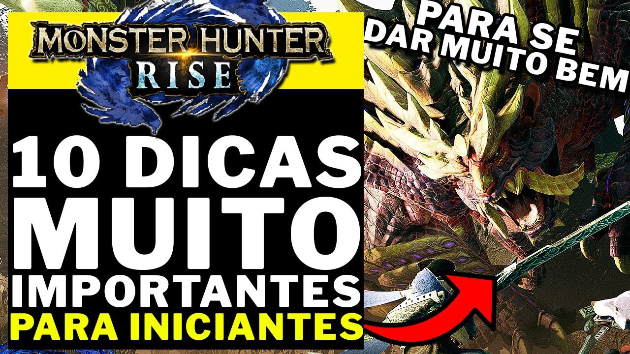 Monster Hunter Rise - 10 DICAS PARA INICIANTES MUITO IMPORTANTES!!!!